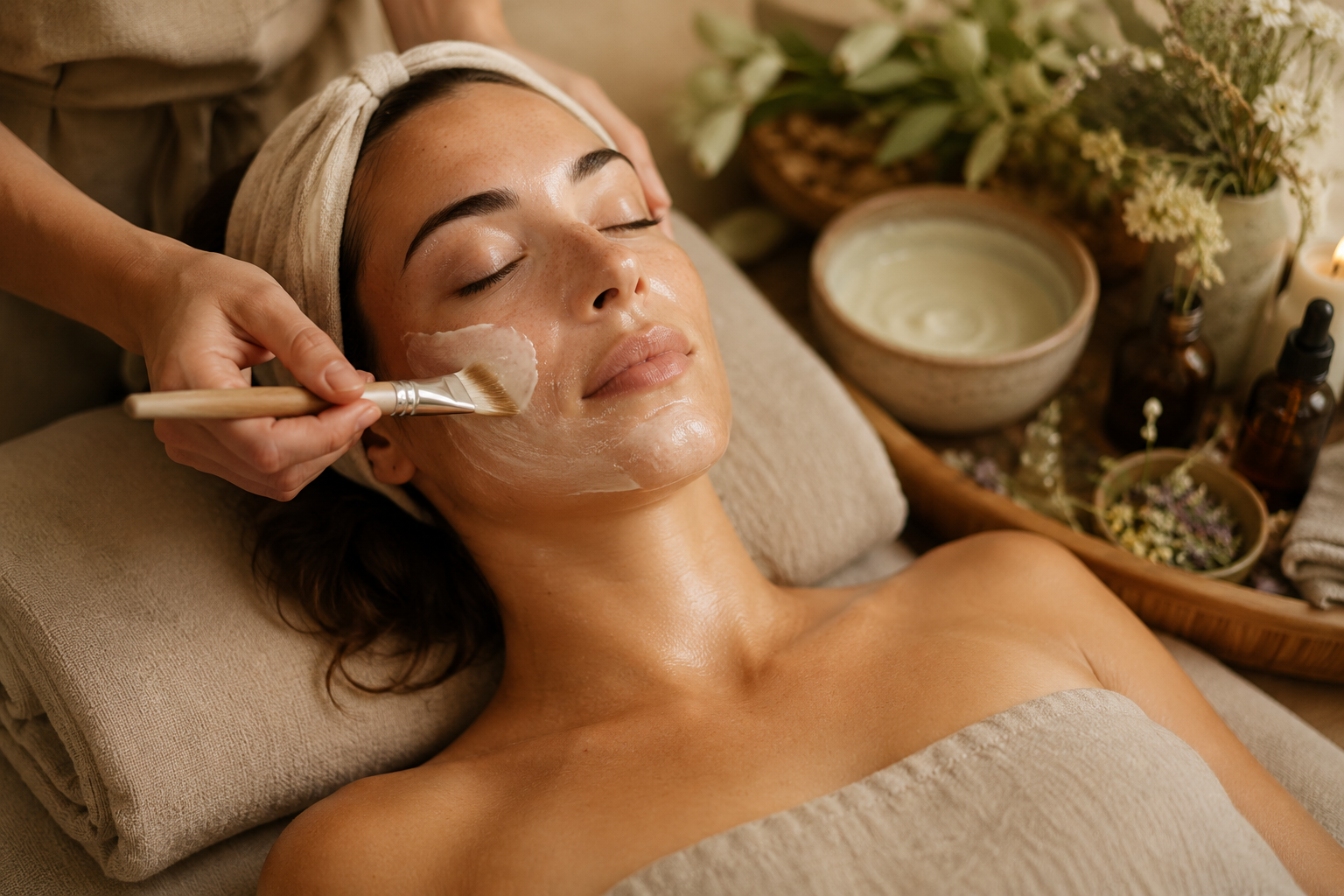 Botanical holistic facial treatment at Mindful Way Studio Mokena IL — Earth Goddess Secrets skincare