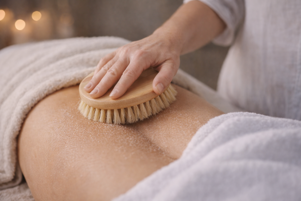 dry brushing at mindful way studio, the best lymphatic drainage techniques